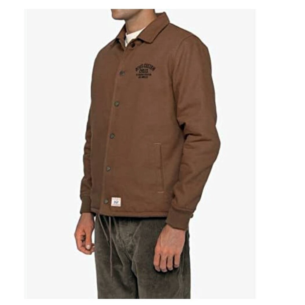 Deus Ex Machina Jacket Mens XS Brown Latham Canvas Coach Sherpa Lined Motorcycle - Picture 5 of 16